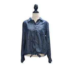 Velvet Heart Starry Blue Button-Down Shirt